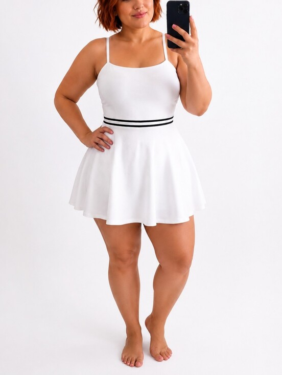 JoyLab Dresses & Skirts - Women's Knit Cami Strap Active Dress JoyLab White XL Sleeveless Mini